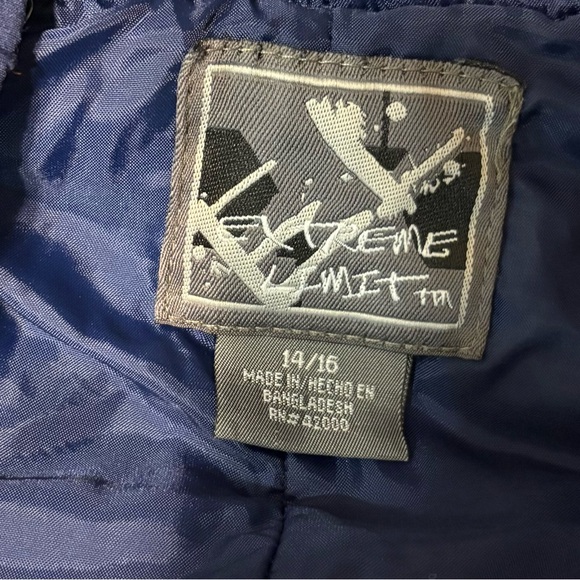 Extreme Limit Navy Blue Insulated Snow Bib Overalls - Picture 9 of 9